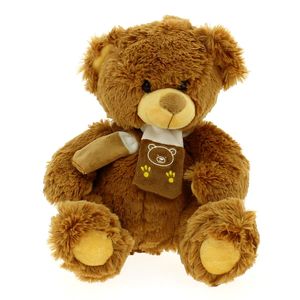 33-centimetros-Teddy-Bear-Com-Lenco-Castanho-Claro