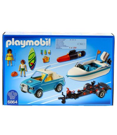 playmobil pick up con lancha