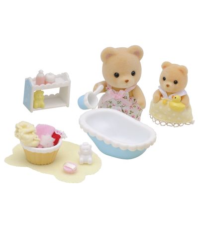 Sylvanian-Tempo-do-banho-para-o-bebe