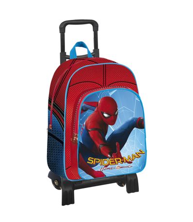 Regresso-a-casa-Spiderman-Backpack-com-carrinho