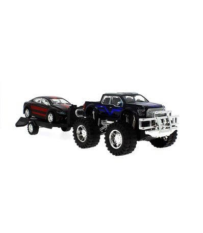 Y Jeep Remolque Juguete De Negro Coche Con Rojo b7gf6yYv