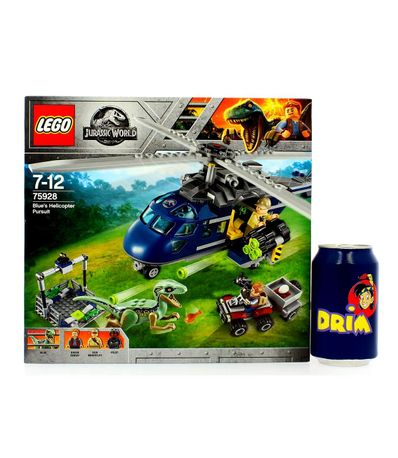 lego jurassic world persecución en helicóptero de blue