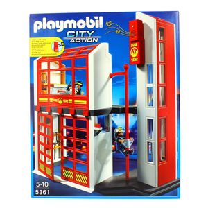 Playmobil-Station-de-Pompiers-avec-Alarme