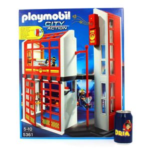 Playmobil Caserne de pompiers avec alarme