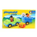 Playmobil-123-Vehicule-avec-remorque-a-cheval