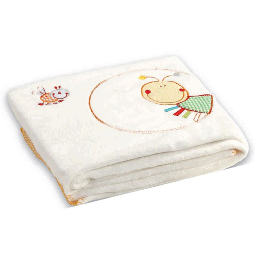 Couverture Pour Bebe Microfibre Cienpies Beige Drimjouet