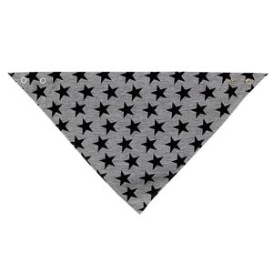Bavoir-bandana-Gris-Etoiles-Noires