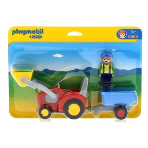 Playmobil-123-Tracteur-avec-Remorque