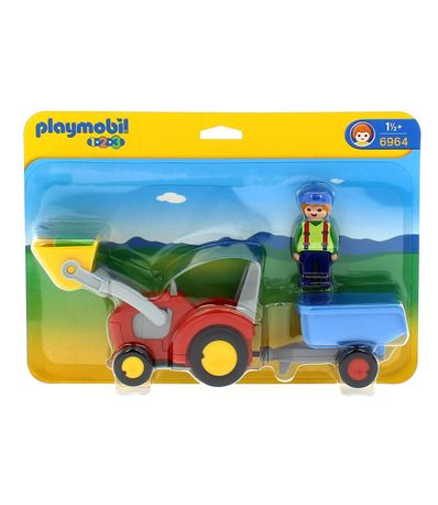 Playmobil-123-Tracteur-avec-Remorque
