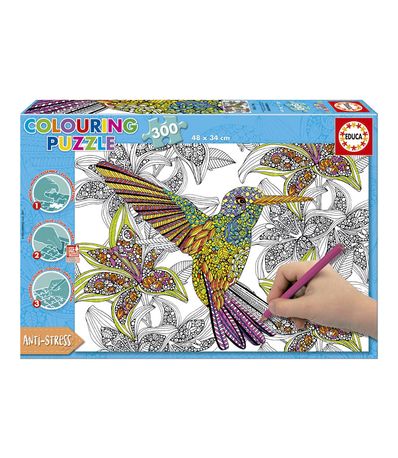 Puzzle-300-pieces-coloriage-Colibri