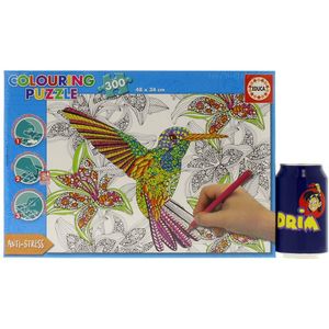 Puzzle-300-pieces-coloriage-Colibri_2