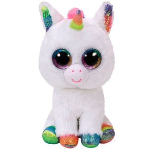 Peluche-Unicorn-White-de-Beanie-Boo-de-15-cm