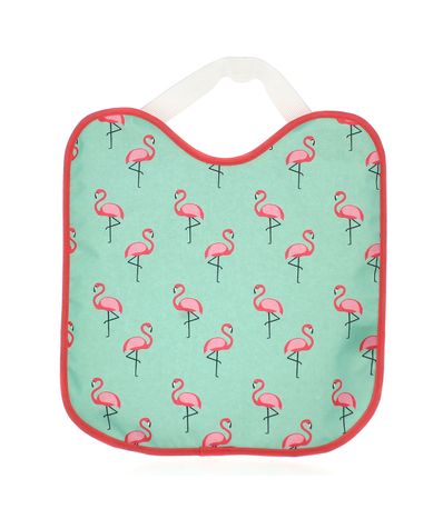 Bavoir-impermeable-elastique-Flamants-roses