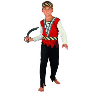 Disfarce-Pirata-Vermelho-Menino-Tamanho-6-8-anos