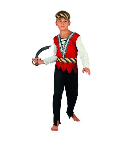 Disfarce-Pirata-Vermelho-Menino-Tamanho-6-8-anos