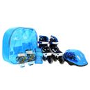Pack-Patines-con-Protecciones-Azul