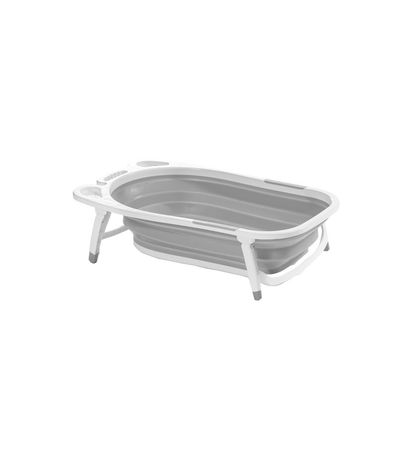 Bañera-de-Silicona-Plegable-Gris