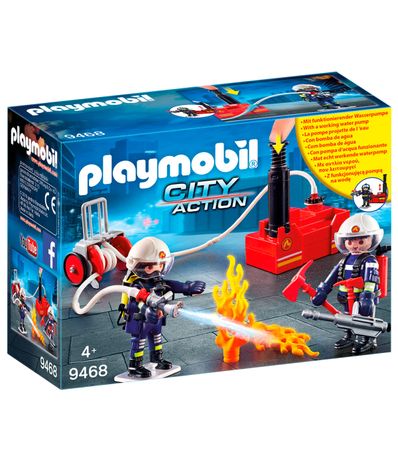 Playmobil-City-Action-Bomberos-con-Bomba-de-Agua