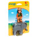 Playmobil-123-Cuidadora-con-Elefante