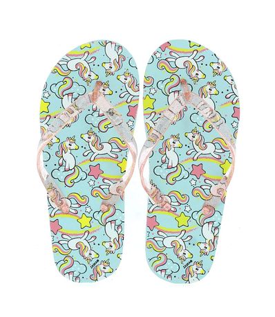 Chanclas-Unicornio-Azul