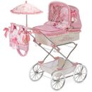 Carro-Muñecas-Inglesina-Reborn-Rosa-Cromado