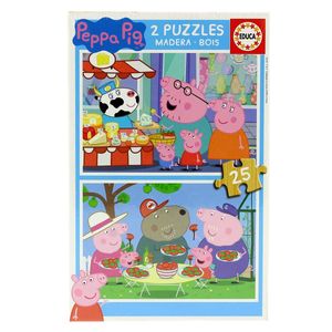 Peppa-Pig-Puzzles-Madera-2x25-Piezas