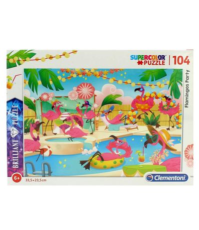 Puzzle-Flamingos-Party-104-Pecas