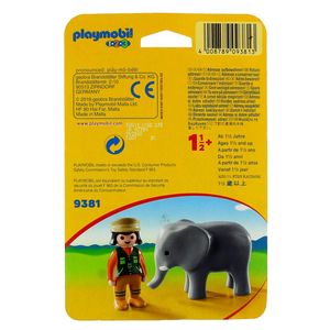 Playmobil-123-Cuidadora-con-Elefante_2