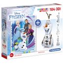 Frozen-Puzzle-104-Piezas-con-Olaf-3D