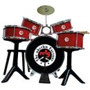 Bateria-Infantil-Golden-Red-Drums