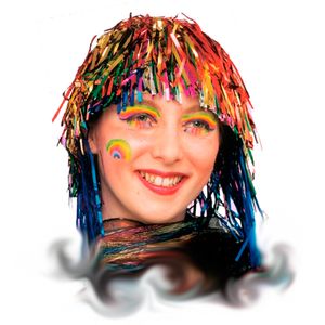 Multicolor-peruca-Metallic