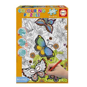 Puzzle-300-Pecas-Colouring-Borboletas