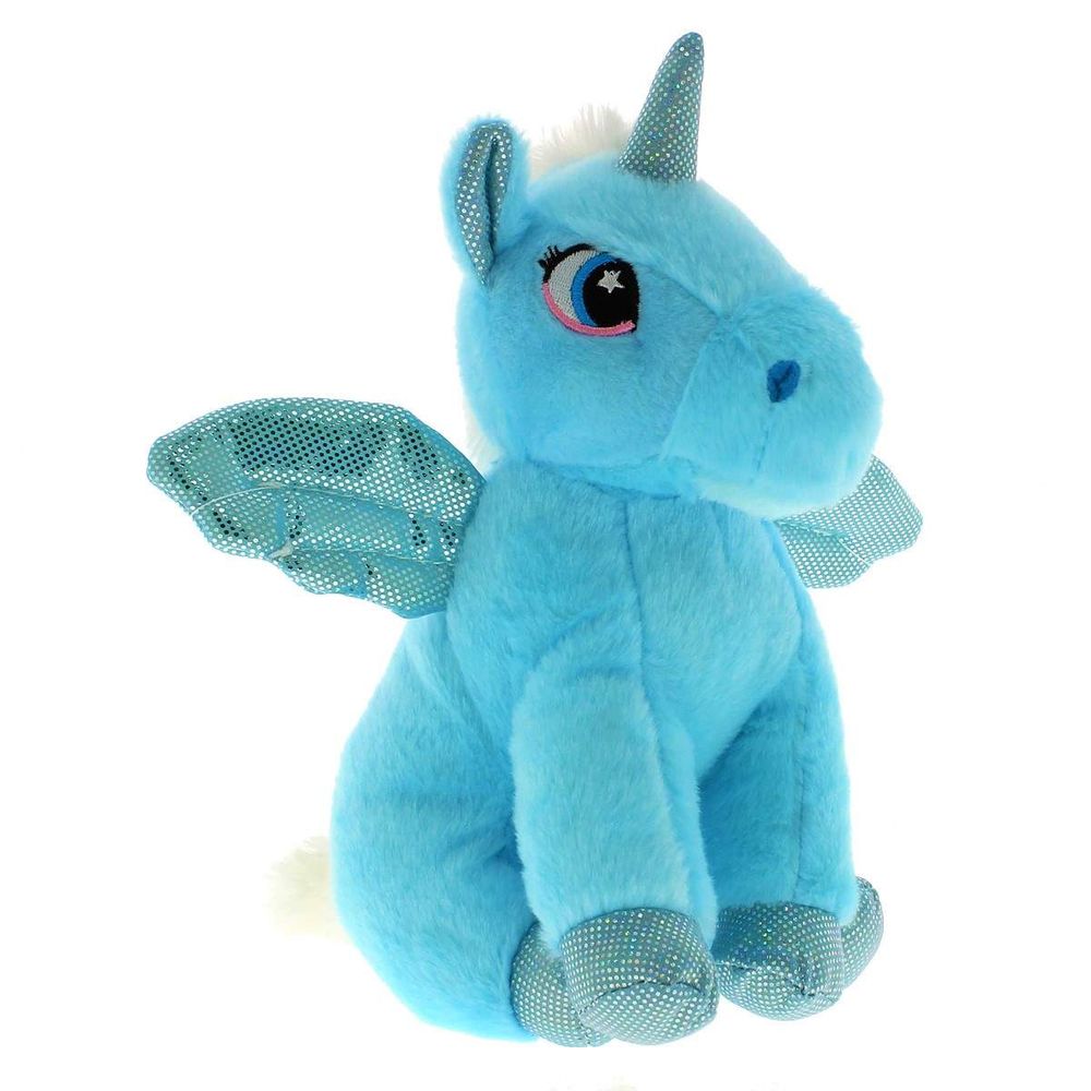 unicornio azul peluche