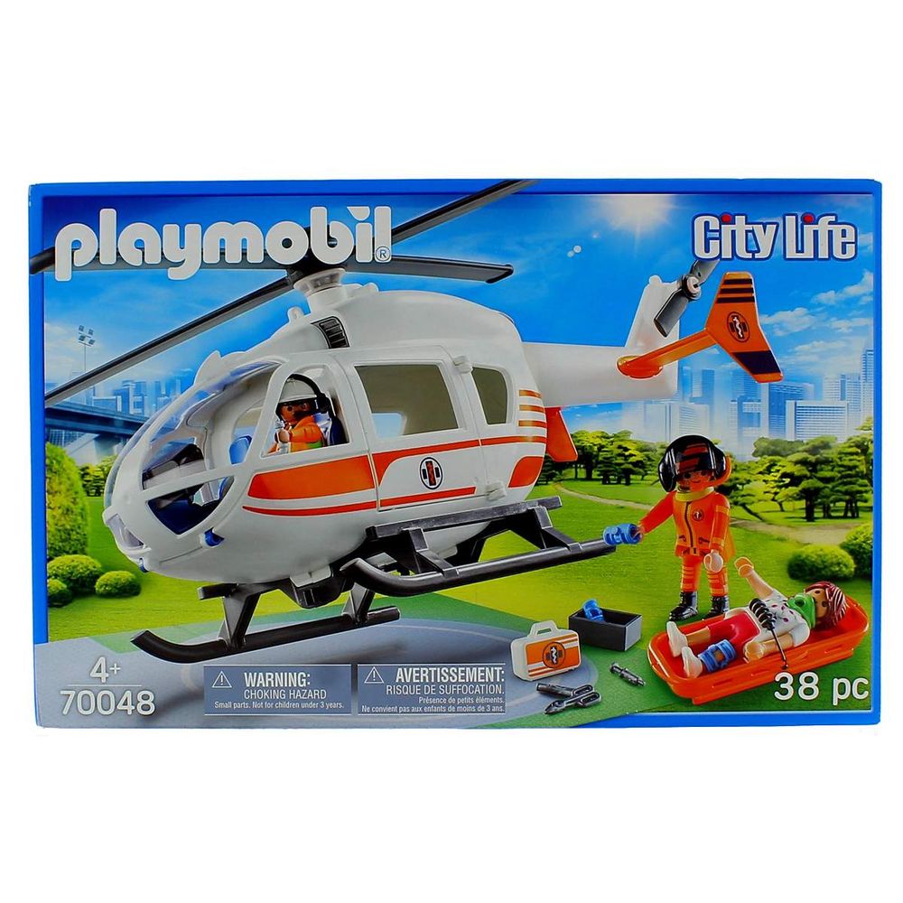 helicoptero de rescate playmobil