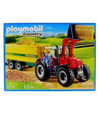 playmobil tractor con remolque