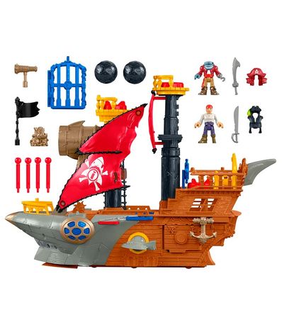 imaginext barco pirata tiburon