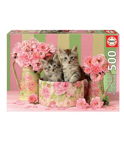 500-pecas-de-gatinhos-com-rosas