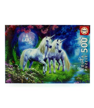 Puzzle-Unicornios-no-Bosque-de-500-Pecas