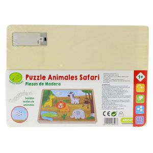 puzzle madeira animais selva