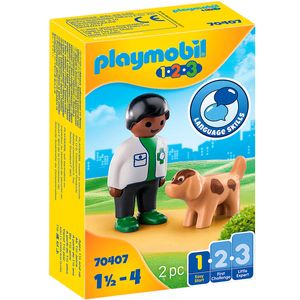 Playmobil-123-Veterinaire-avec-chien