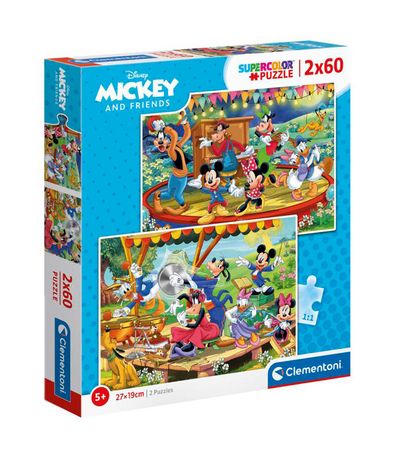Mickey--amp--Friends-Puzzle-2x60-Pecas