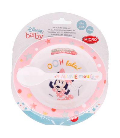 Assiette-Minnie-Mouse---Micro-Cuillere-Pack
