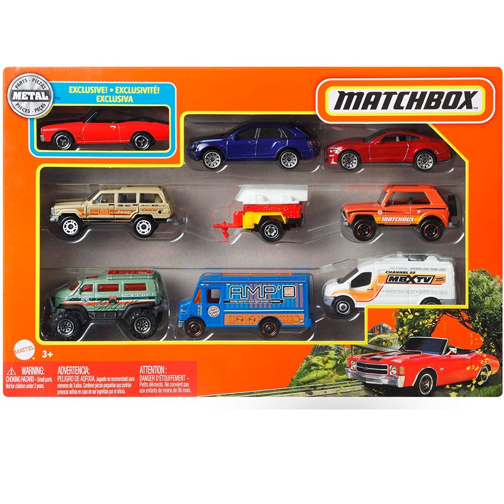 Matchbox Pack 9 Assortiment de voitures - Drimjouet