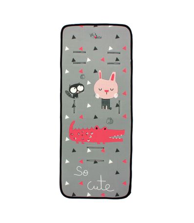 Assise-poussette-Crocodile-Rose