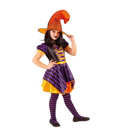 Cuqui-Witch-Orange-Child-Costume-Size-S