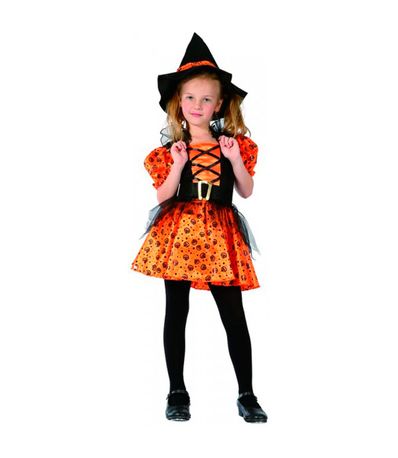 Deguisement-Sorciere-Enfant-Orange