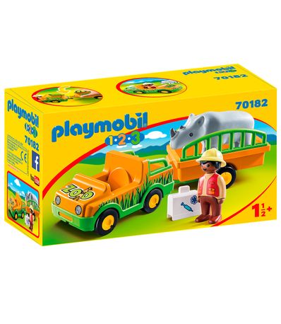 Playmobil-123-Vehicule-de-zoo-avec-rhinoceros