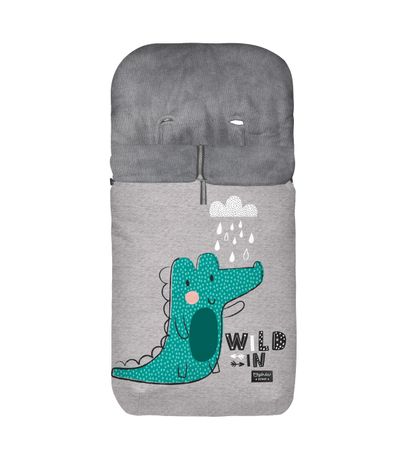 Saco-Bebe-Cadeira-Passeio-Velour-Dino-Verde