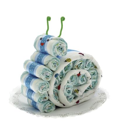 Torta-de-Fraldas-forma-de-Caracol-com-Musselina