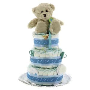Torta-de-Fraldas-Tres-pisos-Urso-c--acessorio-Azul